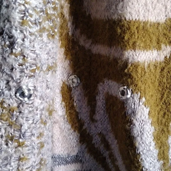 Free People Sylver Gray Knit Cardigan M - Picture 7 of 10